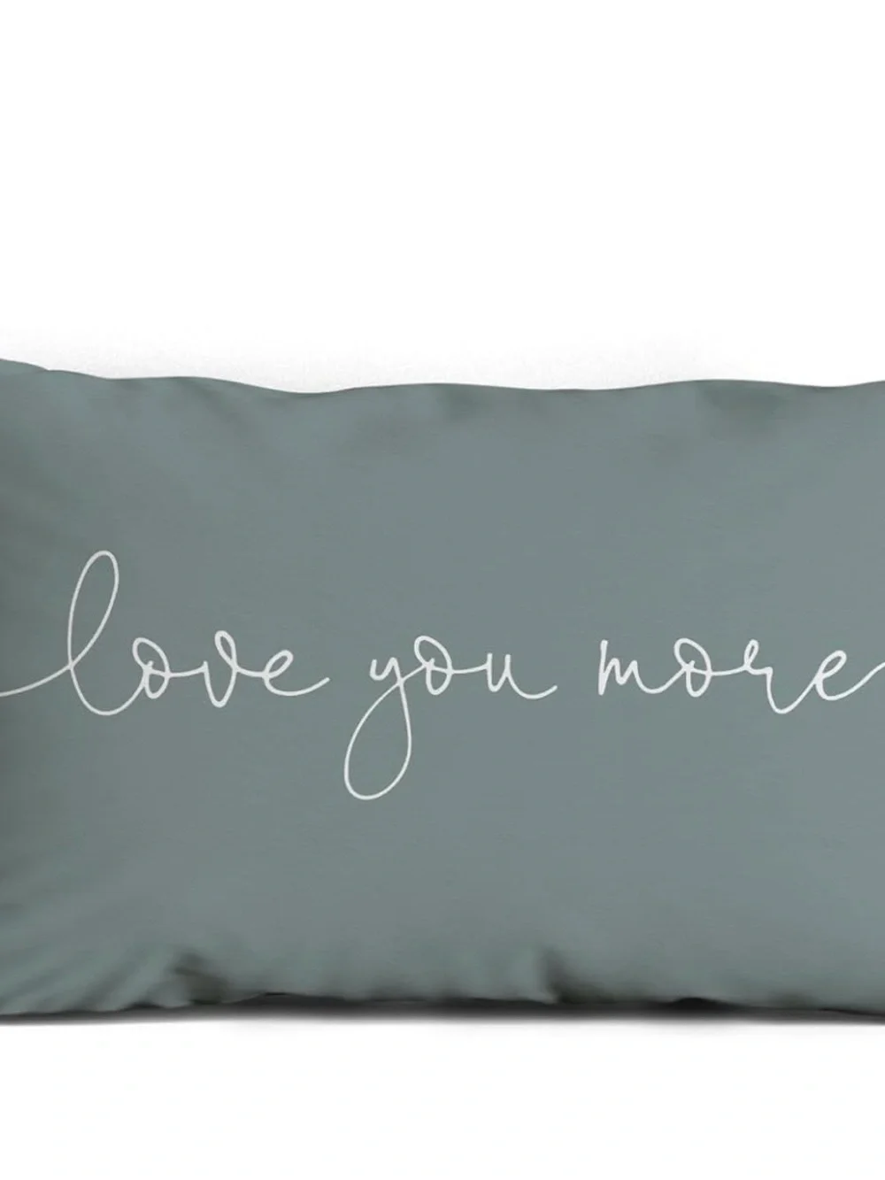 Love You More Decorative Pillow Cover - Blue